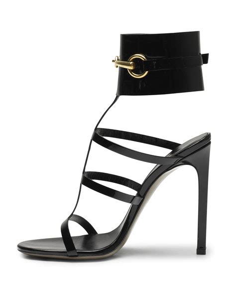 gucci ursula patent ankle wrap cage sandal|Gucci Ursula Patent Ankle.